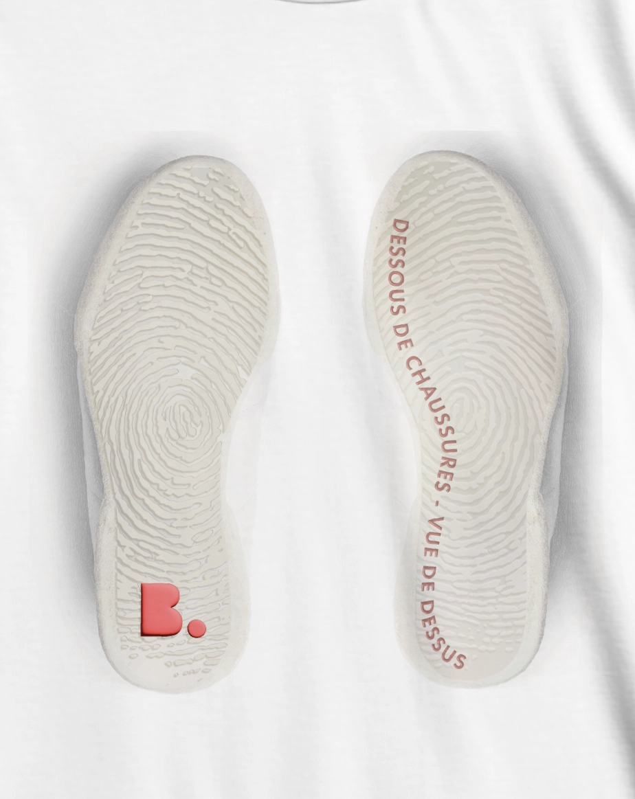 Dessous de chaussure – vue de dessus