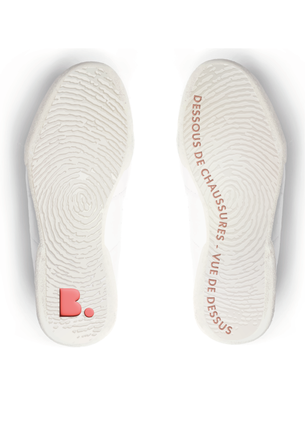 Dessous de chaussure – vue de dessus