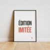 Affiche Édition imitée