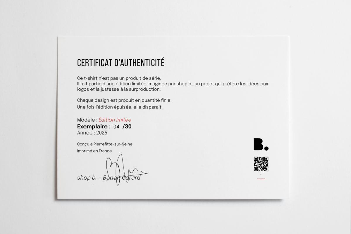0Certificat Édition Imitée