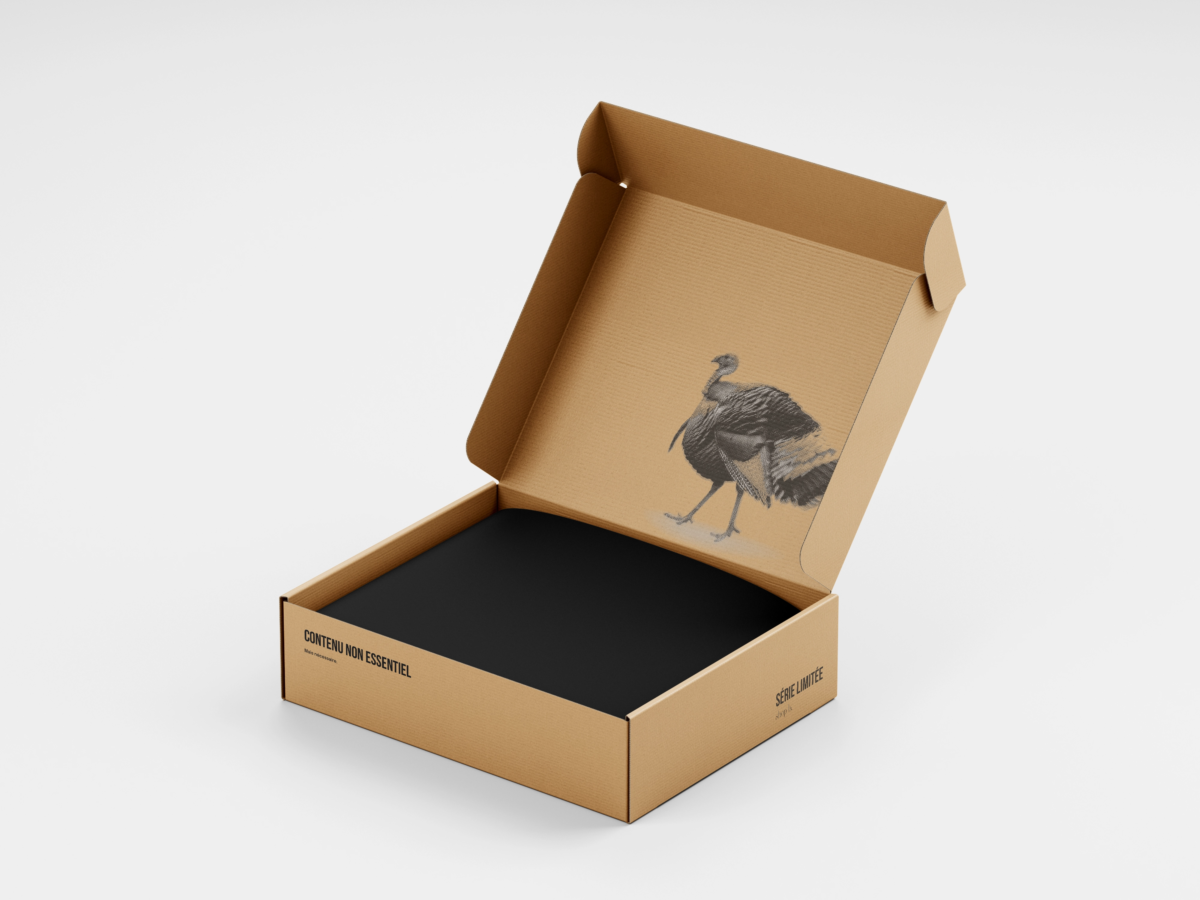 Boite-gamme3-1 ouvert-dinde Packaging Ceci est une dinde