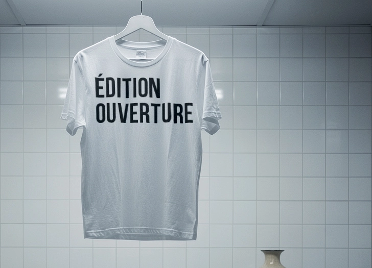 T-shirt blanc dans une cuisine